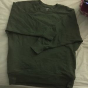 Aerie Oversized Olive Green Crewneck Pullover